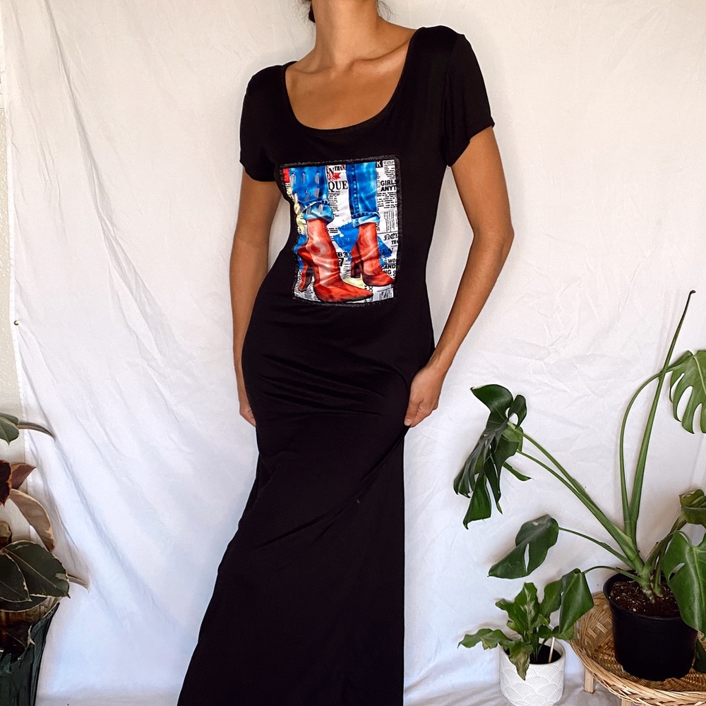 Vintage grunge maxi dress
